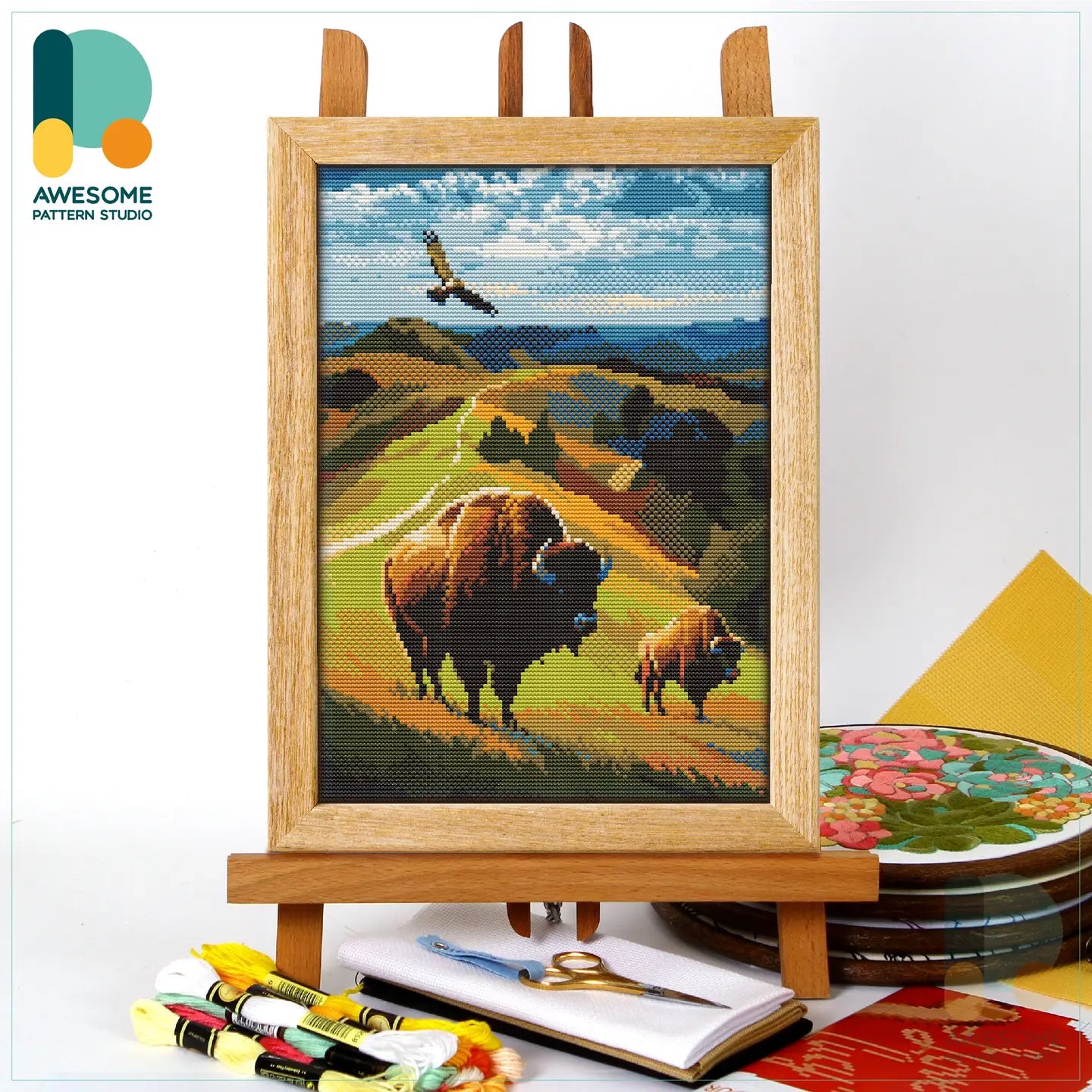 Theodore Roosevelt National Park Cross Stitch Kit