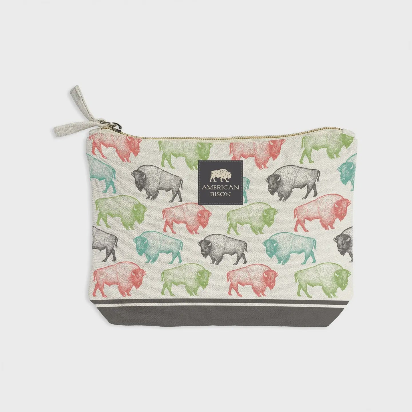 Bison Recycled Canvas Zip Pouch