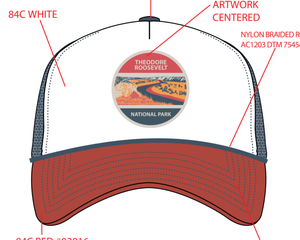 Wind Canyon Vintage Circle Athletic Hat with Rope