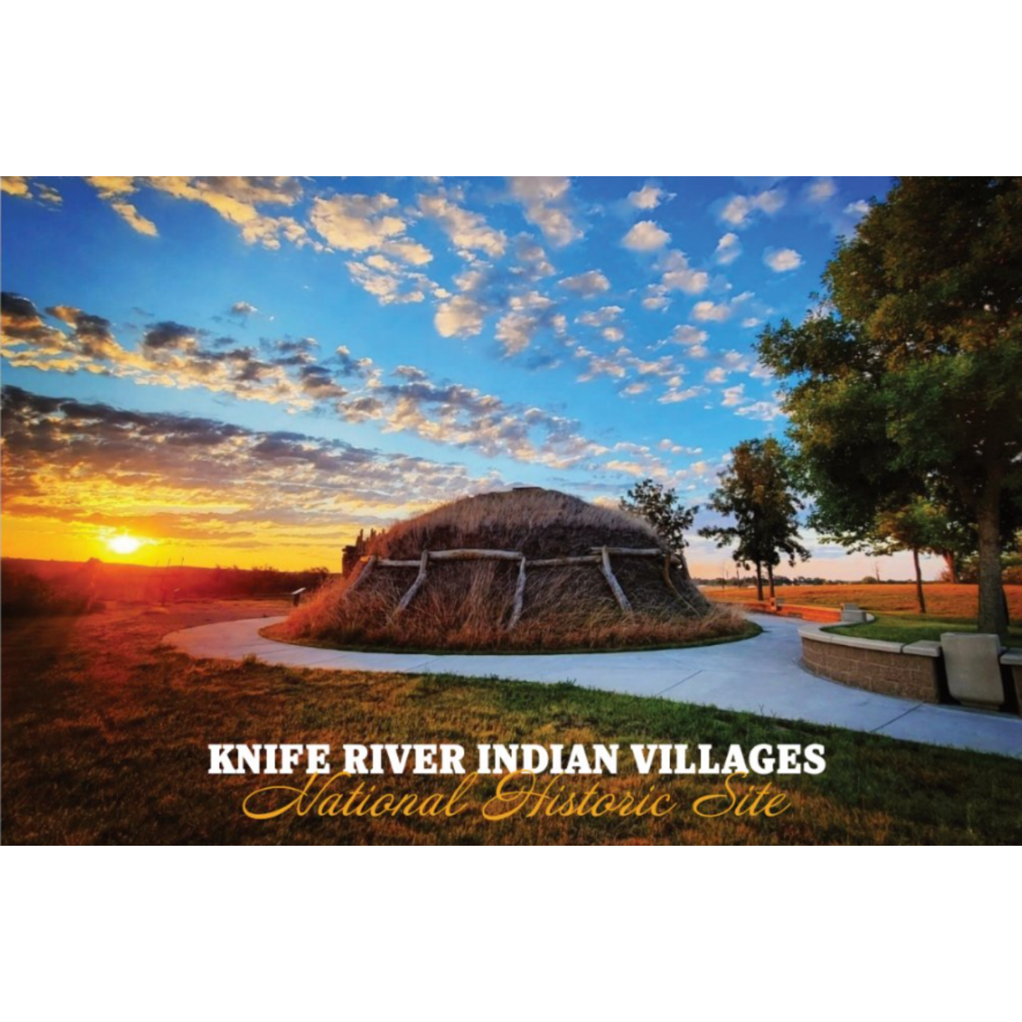 Sunset Earthlodge Postcard